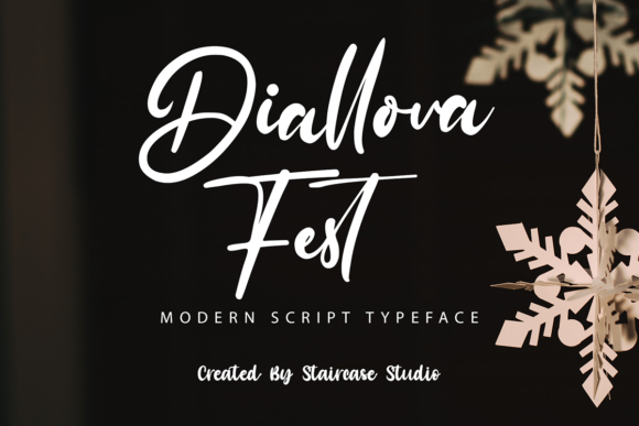 Diallova Fest: A Modern Script Typeface for Editorial Design