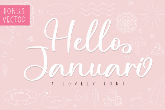 Hello Januari: A Script Font for Clear Campaigns
