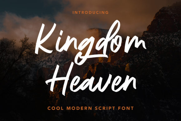 Kingdom Heaven: A Modern Script Font for Web Design