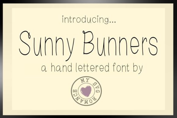 Sunny Bunners: A Handwritten Font for Digital Design